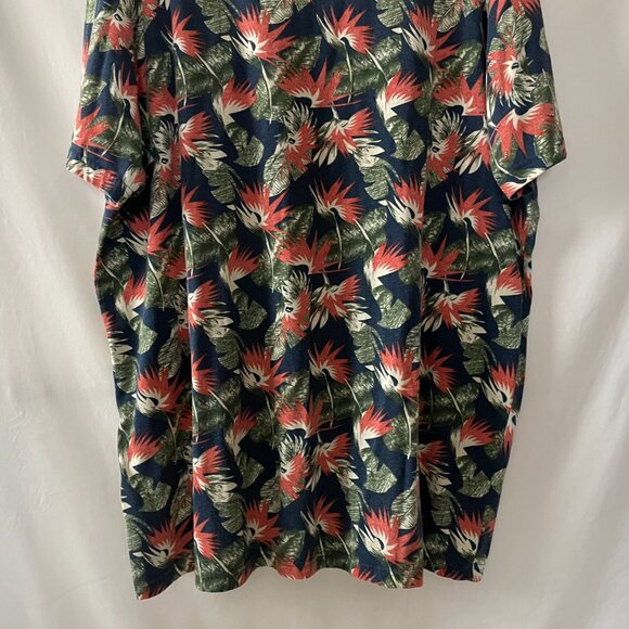 HB Mens Navy Blue Crew Neck Short Sleeve Leaf Print T-Shirt Size 3XLT Lot Of 2 - Picture 7 of 16